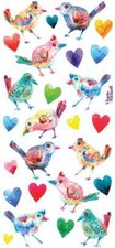 Violette Stickers Watercolor Birds  Hearts Crafts Planner Supply Scrapbook