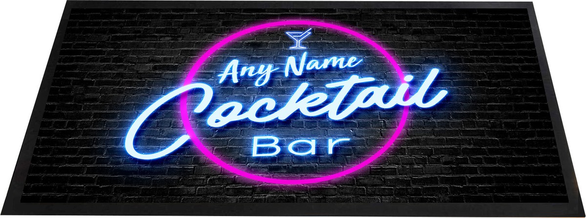 Tappetino Da Bar Personalizzabile Rosa Neon, Assorbente E Antiscivolo, 44x25 Cm, Accessorio Per Cocktail E Bar Di Casa - 4