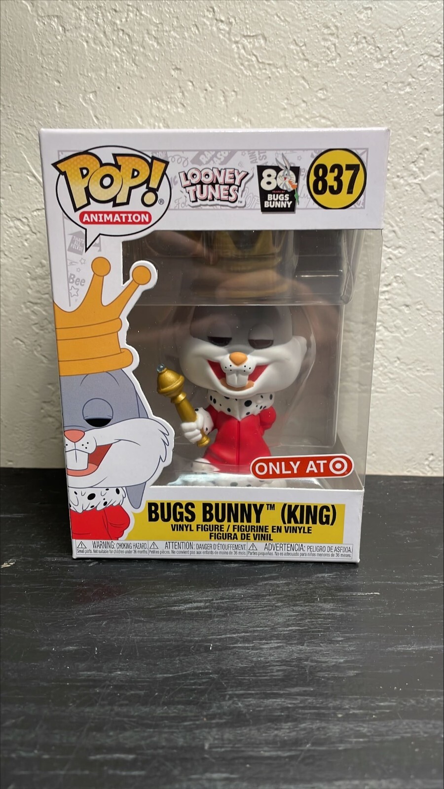Funko Pop Looney Tunes King Bugs Bunny 837 Target Exclusive Vaulted Retired Collectible