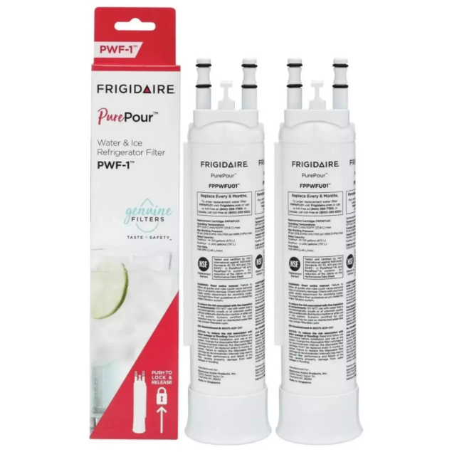 2 Pack Frigidaire PWF-1 FPPWFU01 PurePour Refrigerator  Water &Ice Filter New US