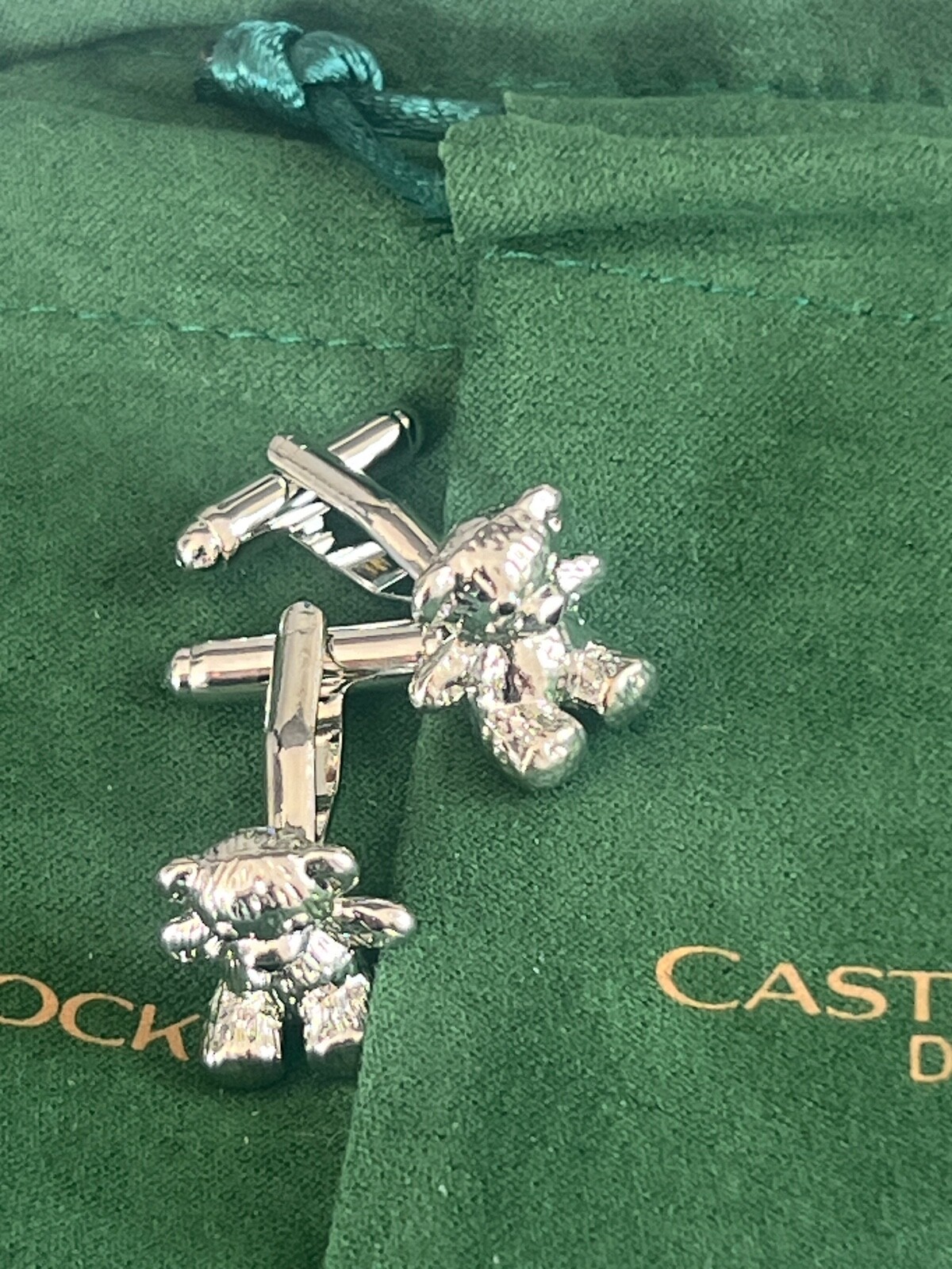 Silver Bear Cufflinks Animal Inspired Men's Jewelry Wildlife Accessories Unique