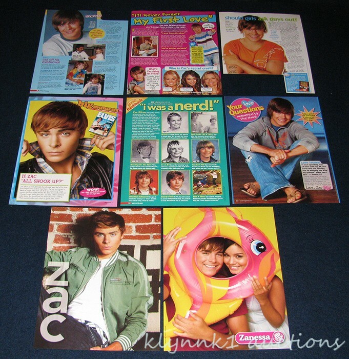 海外雑誌 ZANESSA Zac Efron Vanessa HSM 32 Full page Magazine Clippings Pinup
