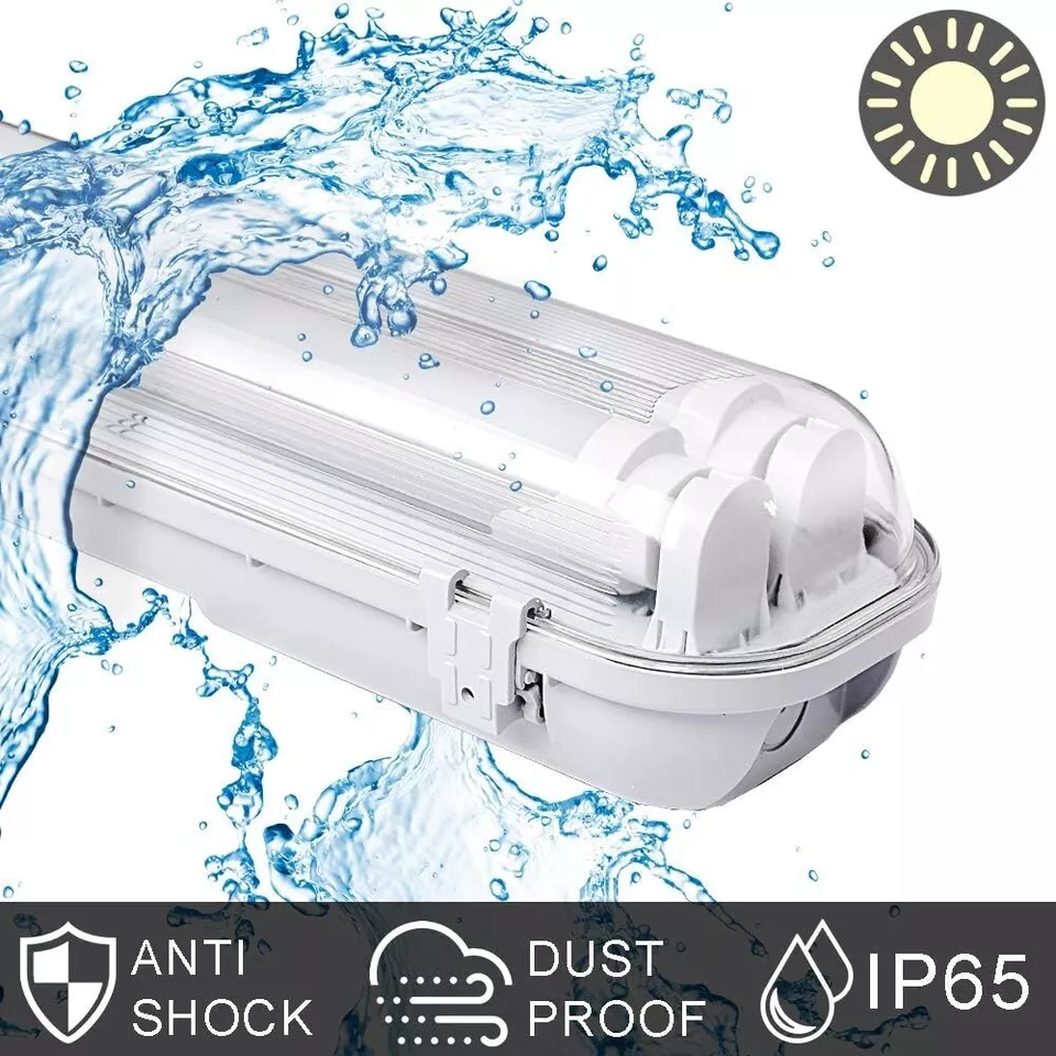 Plafoniera Stagna IP65 Led Plafoniere 150cm 120 cm 60 cm Soffitto Parete Garage - Immagine 3 di 4