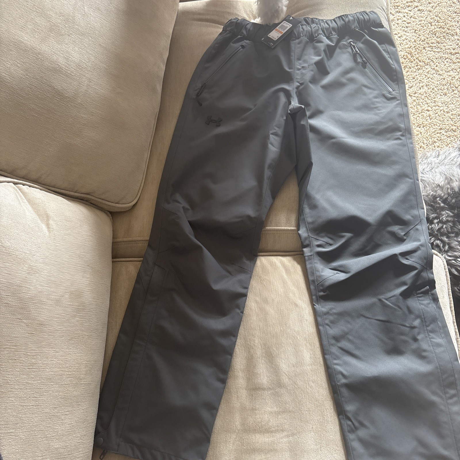 UNDER ARMOUR Women UA Storm Proof Waterproof Rain Pants Gray Size S NWT MSRP$130