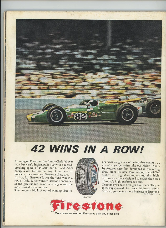 1966 Indy 500 Race Car Program! Indianapolis Auto Racing Indycar Formula One F1 - Image 3 of 4