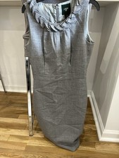 J.Crew Women’s Suiting Ruffle Neck Dress Gray Size 2