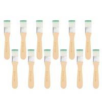 12-Teiliger Pinselset FüR Malerei, 14,5 Cm Nylonborsten Flachpinsel #4 GrüN/Weiß