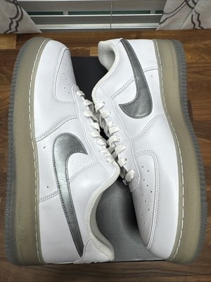 NIKE AIR FORCE 1 07 WHITE-METALLIC SILVER SZ 13 [DX3945-100] No Lid
