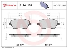 BREMBO Bremsbelagsatz Scheibenbremse XTRA LINE P 24 151X für FORD FIESTA 6 CB1