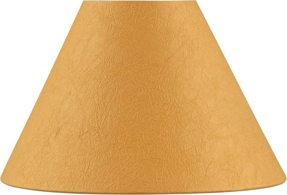 56041, Pantalla de lámpara de tapa dura Empire Transitional UNO, pergamino naranja arrugado Pa Foto 3 de 4