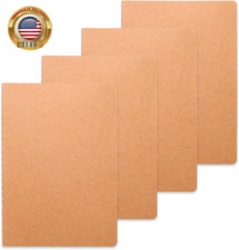 4 Pack A5 Kraft Paper Notebook Lined Journal Bulk, 8.3 X 5.5 Inch, 60 Pages/30 S