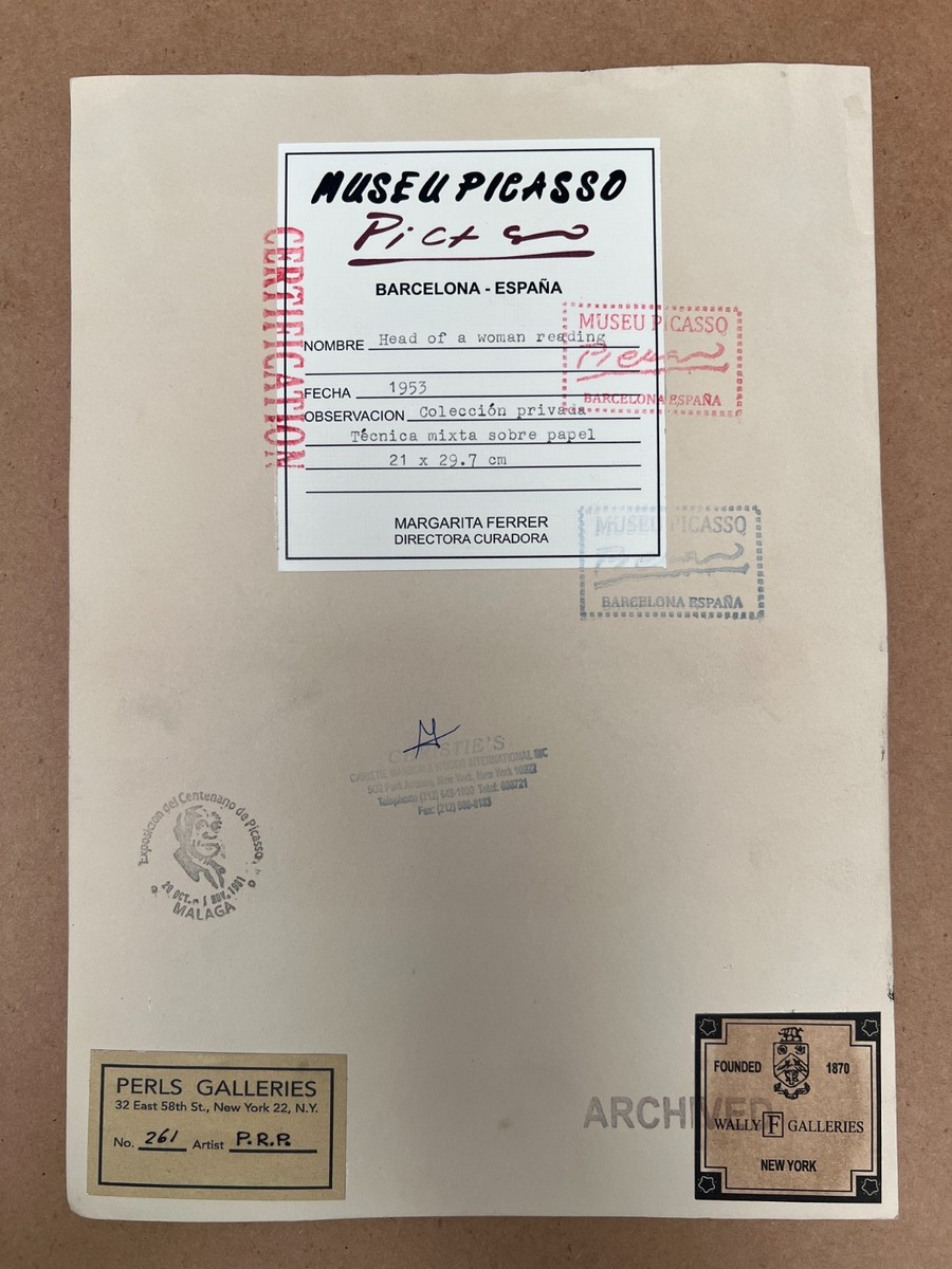 Pablo Picasso (Handmade) Drawing On Paper Signed & Stamped Mixed