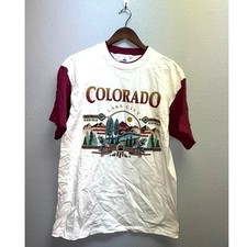 Vintage Nature Shirt Colorado Grant Teton Moose Misprint White L Tee  Test Print