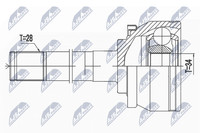 NTY Gelenksatz Antriebswelle NPZ-HY-511 FüR Hyundai Terracan HP 4WD Crdi