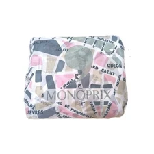 Paris Map Reusable Monoprix Grocery Shopping Tote Bag France Supermarket 