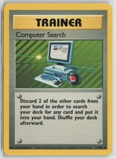Computer Search 71/102 Rare Base Set Unlimited Pokemon Moderately Played
