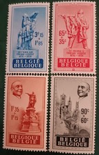 Vintage Belgium Stamps. Lot Of 4. Unused. Edouard Anseele. 1940's. 
