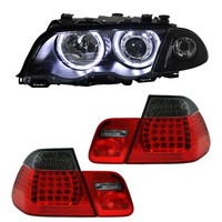 "\"Bundle 1\" Scheinwerfer Angel Eyes Led RüCkleuchten FüR 3Er Bmw E46 Limo 98-01"