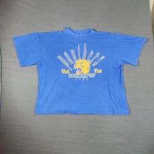 Vintage Pittsburgh Panthers T-Shirt Mens Size Large Boxy Blue Distressed
