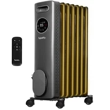 1500W Oil Filled Radiator Heater with Remote, 24H On Off Timer, Digital Therm...
