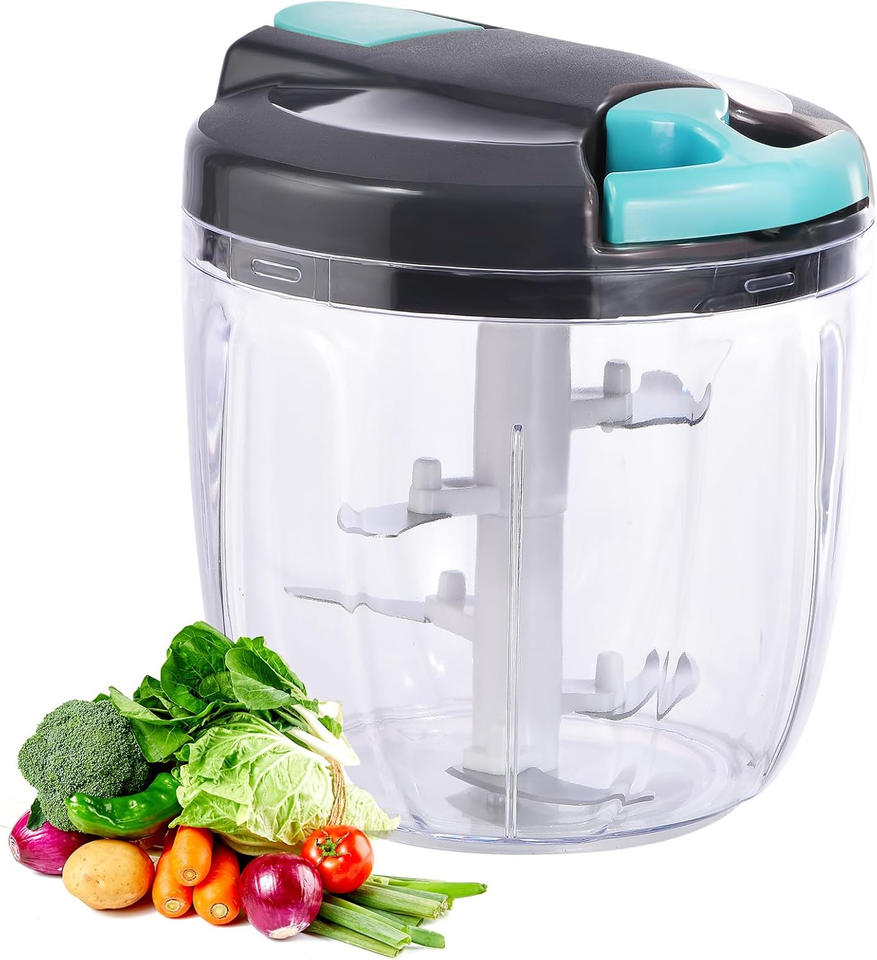 Manual Food Processor Vegetable Chopper, Portable Hand Pull String ...