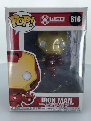 Funko POP! Marvel Iron Man Metallic #616 Vinyl Figure DAMAGED BOX SEE PICS