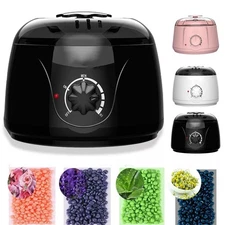 Professional Wax Heater Warmer Hair Removal Depilatory Waxing Kit Beans Sticks