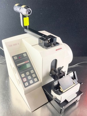 Thermo Microm HM355-S 355S Motorized Micotome with foot pedal and tray