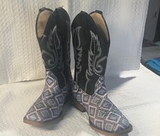 Roper Kids Glitter Geometric Western Boots