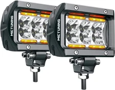 2Pcs 4 Inch 18W LED Spot Beam Off Road LED Work Light 1620lm Amber Marker Light