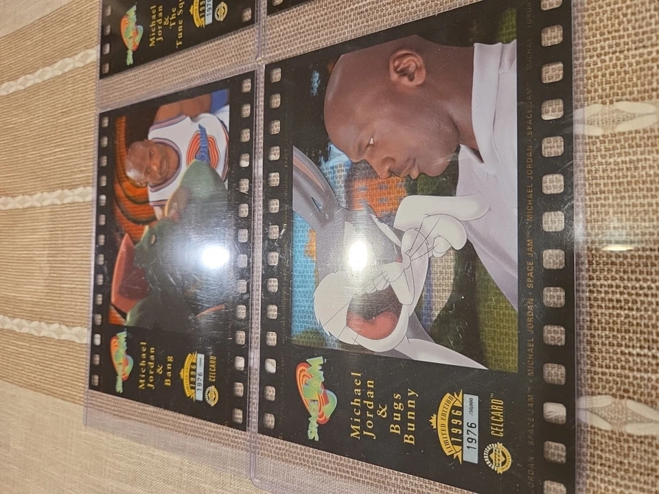 (4) Tarjetas limitadas 1996 Upper Deck Space Jam Michael Jordan Celcard  Foto 4 de 4