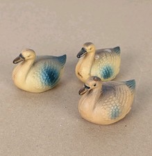 Lot of 3 Antique Celluloid Animals Ducks Green Brown 2.25