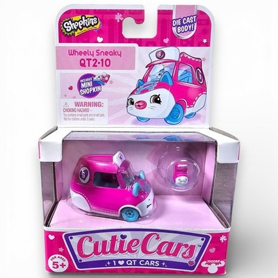 Moose Toys Shopkins Cutie Cars Wheely Sneaky QT2-10 Vehicle & Mini Shopkin NEW