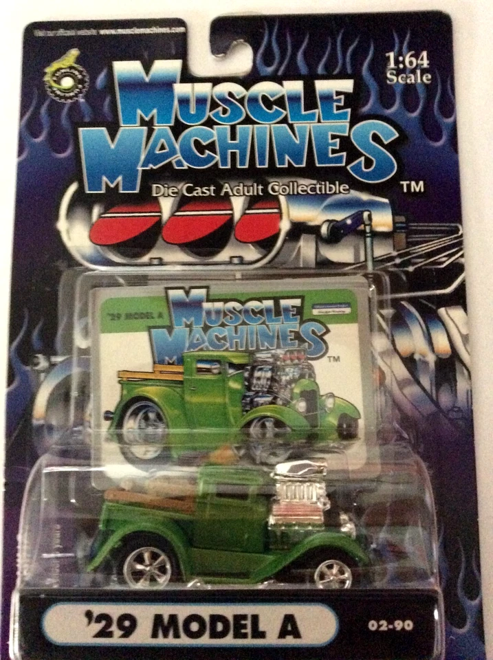 MUSCLE MACHINES  1929 FORD MODEL A  1/64 DIECAST  - 29 FORD BLOWER -  - Image 2 of 2