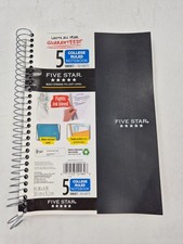 Five Star College Ruled Notebook 5 Subjects 150 Sheets Black Water Resistant