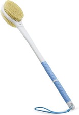 Shower Brush with Soft and Stiff Bristles,20.5" Extra EXTRA LONG HANDLE, Blue