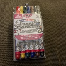 Tulip Writer Permanent Fabric Markers 6 Pack of Primary Colors Fine Point NEW