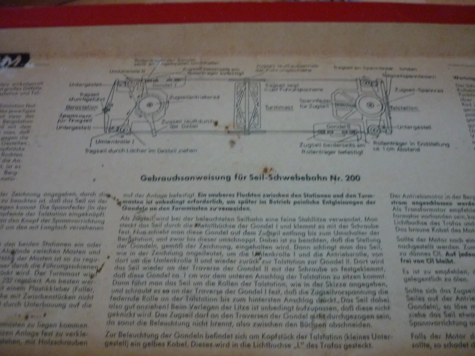 Faller EHEIM Modellbau:: Seilbahn im Originalkarton +  2 Berg- + Talstation Holz - Bild 2 von 4