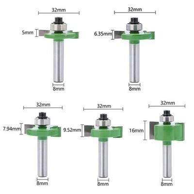 Holzbearbeitungswerkzeug mit Haken & Scherwinkeln - Hartmetall T-Nut Router Bit