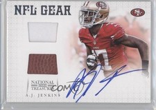 2012 National Treasures Dual Materials Signatures 20/49 AJ Jenkins #16 Auto 0b2