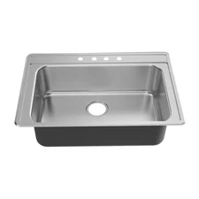 Glacier Bay Drop In 33 in Single Bowl Stainless Kitchen Sink