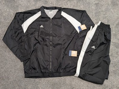 VTG 90s Adidas Track Suit Mens 2XL Tall Jacket & Pants Windbreaker Set 