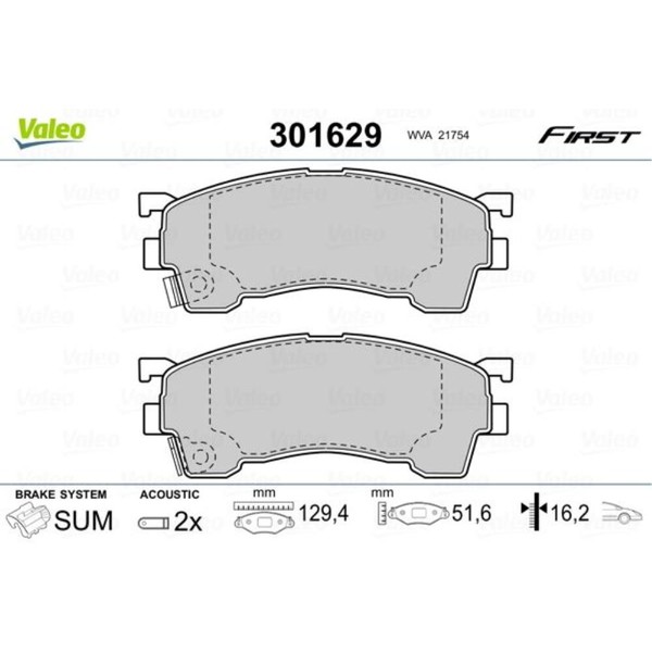 Valeo BremsbeläGe Vorne FüR Mazda Premacy 323 F VI Ford USA Probe II-image