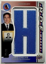 2024-25 UD SP Game Used 🔥CHRIS CHELIOS 🔥 HOF Marks 'H' Patch #HOFM-CC (22/35)