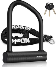 NDakter Bike Locks Heavy Duty Anti Theft 18mm Thick, Motorcycle U Lock with 4FT