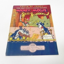 Vintage Mickey Mouse Silly Symphony Folio of Songs Sheet Music Book