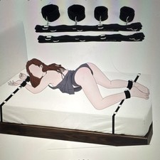 Restraint Bed Harness Set Bondage Strap Handcuffs Ankle Kit BDSM Toy SM