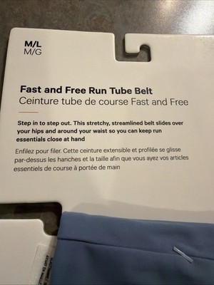 Lululemon Fast Free Run Tube Belt Blue Size S/M NWT NWT Lululemon Fast Free Run Tube Belt Blue Size M/L Running  main image 3