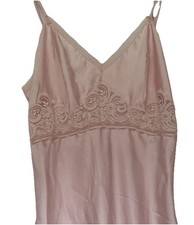 Vintage Neiman Marcus Pink Silk Slip Dress Night Gown 36