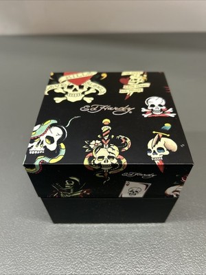 Ed Hardy Skull Black Box For Round Face Watch BOX-ONLY